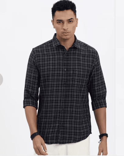 men checkered long sleeve oversized casual shirt